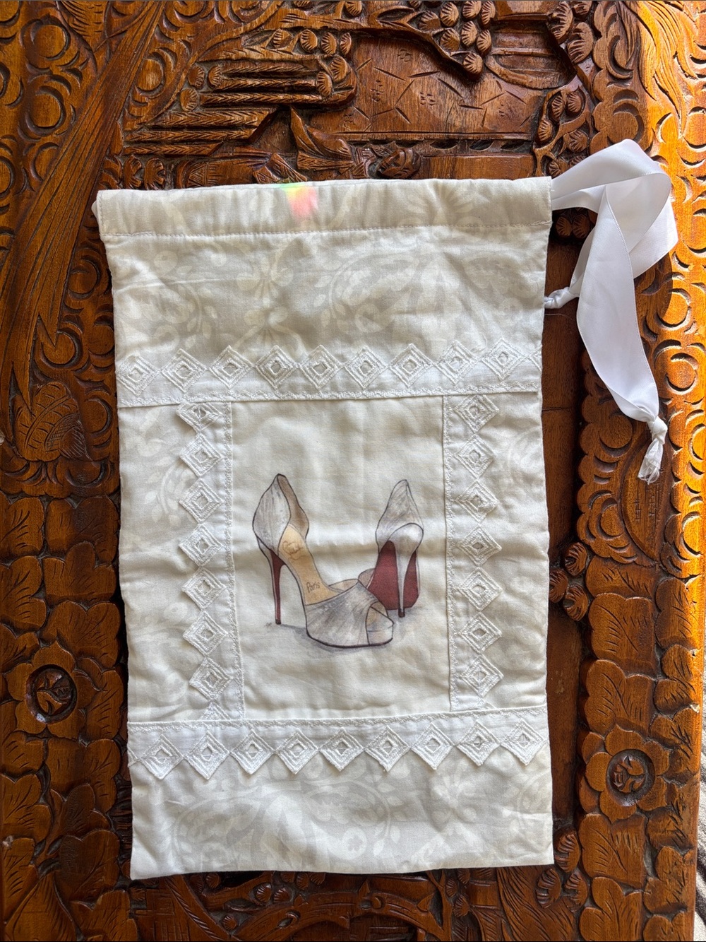 Handmade Louboutin heel bag